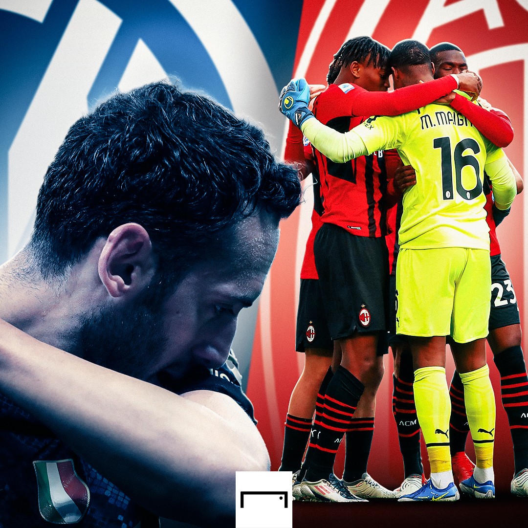 GOAL_ID's tweet photo. Nasib... nasib... 😅

Hakan Calhanoglu pindah dari Milan menuju Inter untuk mencoba raih scudetto... 

Eh justru Milan yang juara musim ini. 🔴

#SerieA #ACMilan #SassuoloMilan https://t.co/nqePs05aiy