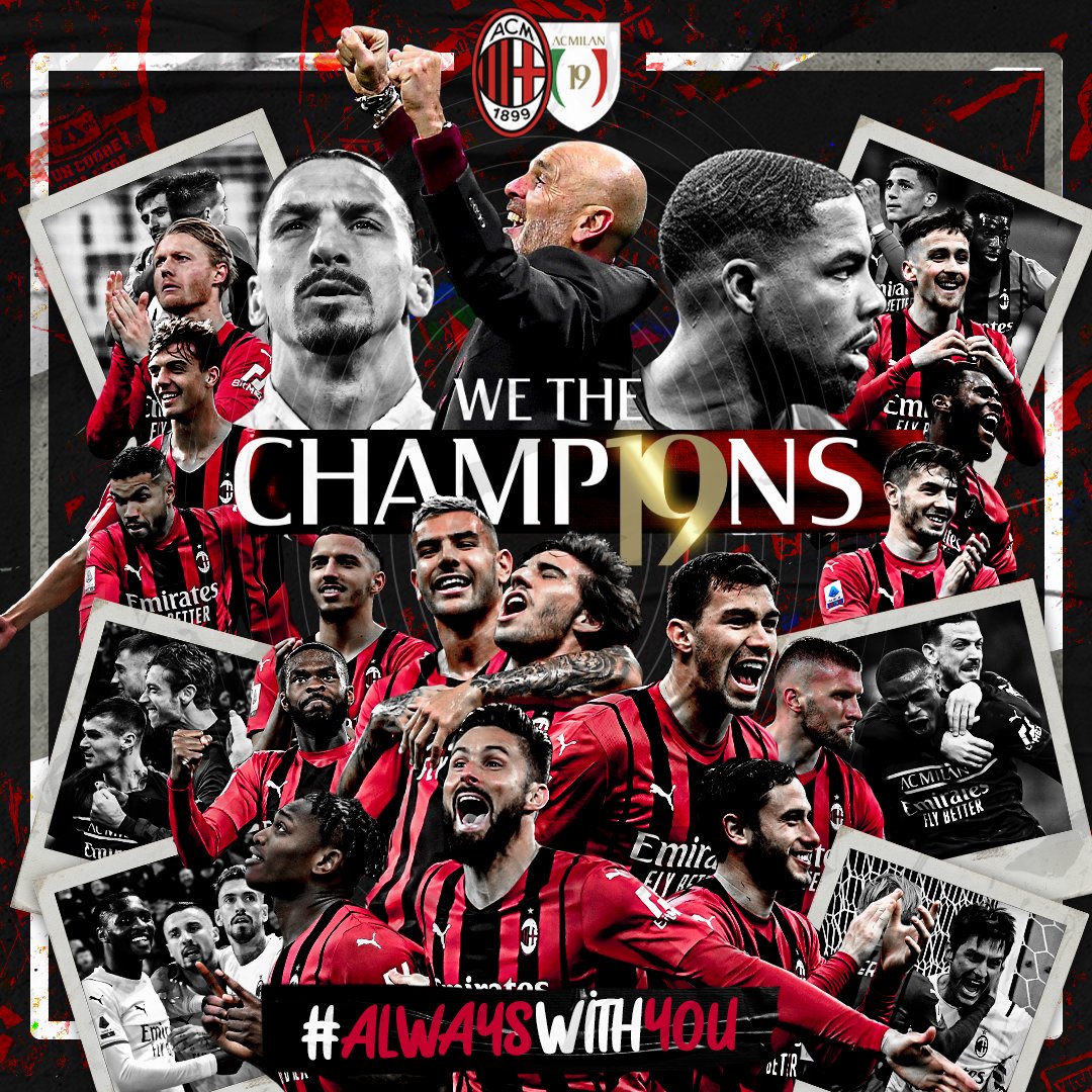 🏆 NÓS SOMOS OS CAMPEÕES DA ITÁLIA! 🇮🇹 🏆

#SassuoloMilan #SempreMilan
#AlwaysWithYou