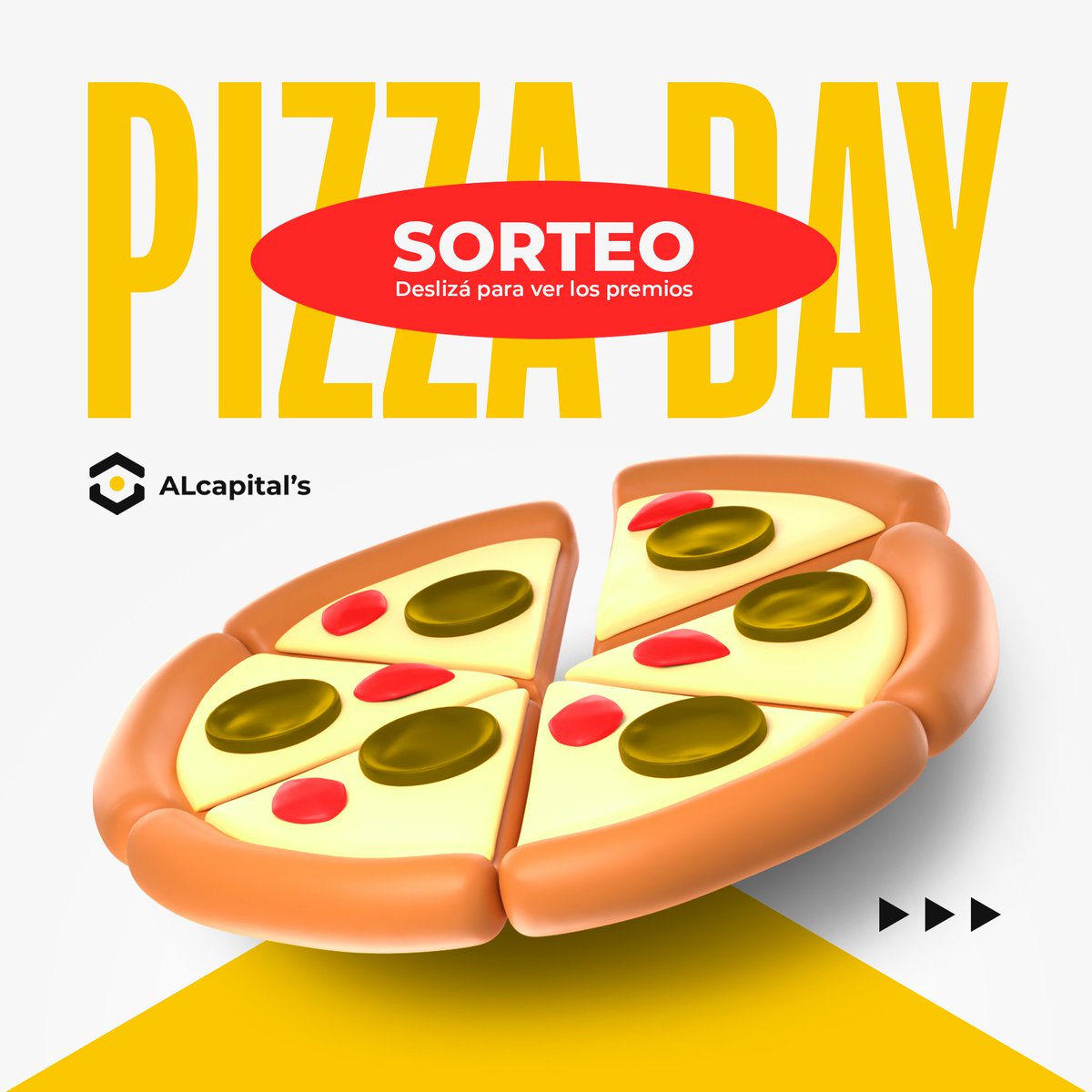 AlcapitalS's tweet photo. Feliz #PizzaDay a todos los fanáticos Bitcoiners 🍕

Un día como hoy, se realizó la primera transacción por 10.000 Bitcoins para comprar 2 pizzas.

Para conmemorarlo, les dejamos para que participen por un sorteo en nuestro IG ⬇️
https://t.co/IUo5lViREv https://t.co/U9QWPIpvee