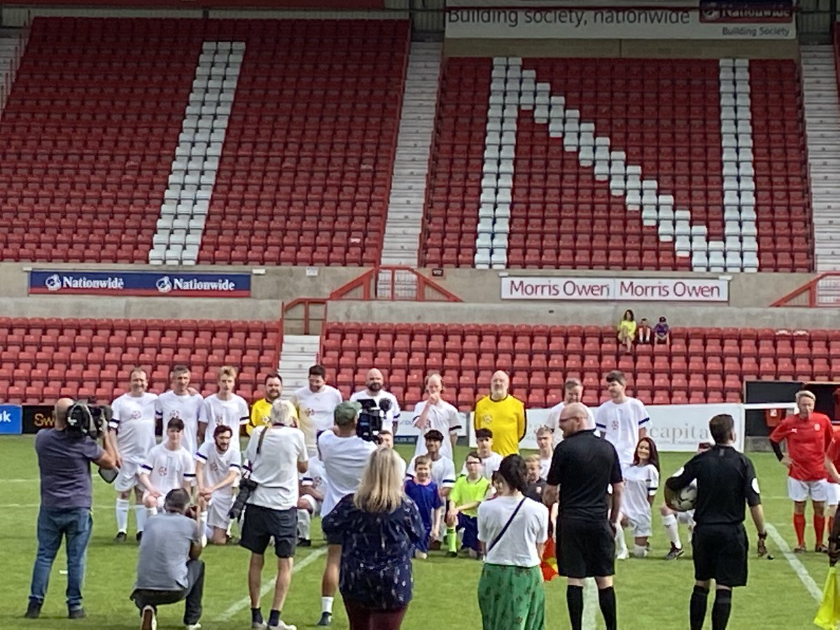 Salisbury Rovers FC (@salisburyrovers) on Twitter photo A fantastic afternoon <a href="/Official_STFC/">Swindon Town Football Club</a> at the This Country v Swindon Legends game. We are proud supporters of <a href="/NationalCFA/">CHILDREN'S FOOTBALL ALLIANCE</a> and it was wonderful to see the affection shown by all the This Country stars to their dedicated fans. Daisy must have hugged hundreds of people ❤️⚽️ A fantastic afternoon <a href="/Official_STFC/">Swindon Town Football Club</a> at the This Country v Swindon Legends game. We are proud supporters of <a href="/NationalCFA/">CHILDREN'S FOOTBALL ALLIANCE</a> and it was wonderful to see the affection shown by all the This Country stars to their dedicated fans. Daisy must have hugged hundreds of people ❤️⚽️