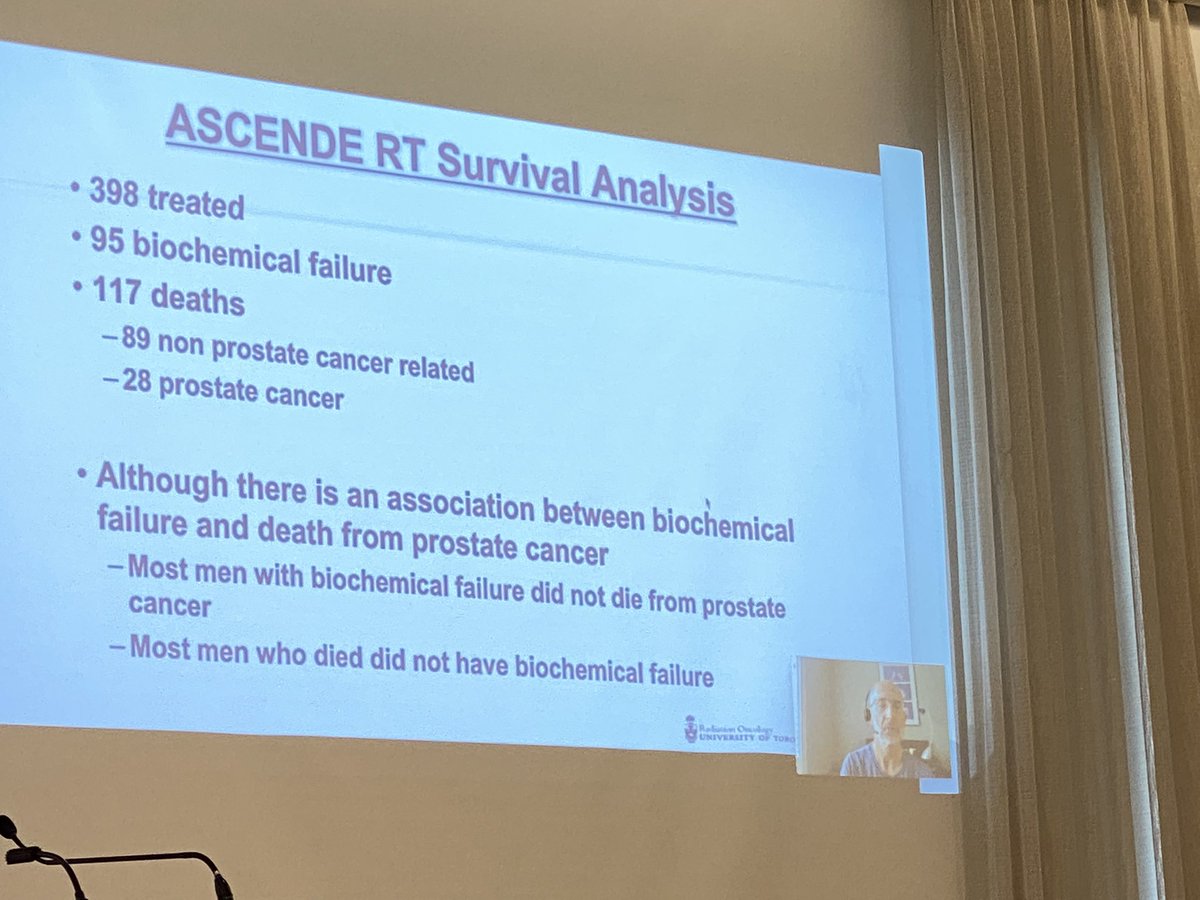 Will Dr Morton give the answer to this eternal debate? Is biochemical failure in prostate cancer a surrogate endpoint for survival?#curietherapies2022 #brachytherapy