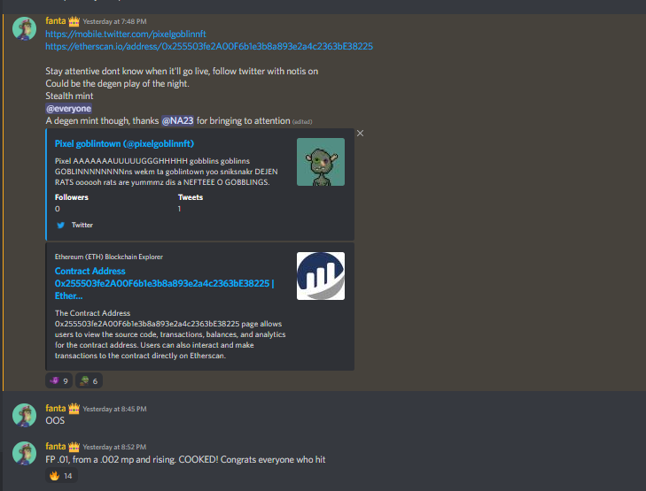 TheBlueprintNft's tweet photo. First night the server opened and blueprint calls a cooker! We all ate last night, don't sleep. 
Pass drops in a week! https://t.co/kbGCxKgrkT