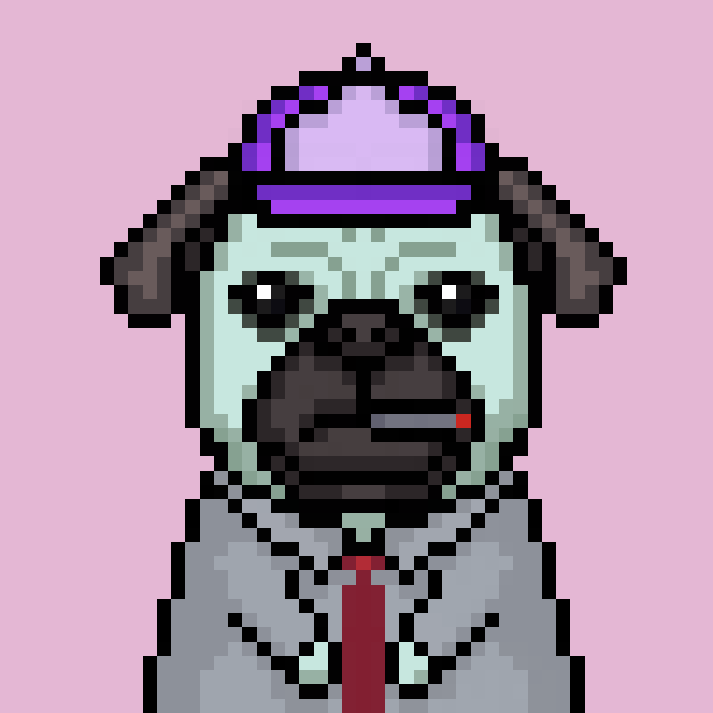 DrinkerNft's tweet photo. Shirt&amp;tie + cigarette? Feels like the @puggingawesome version of myself IRL. 

#PUGMI https://t.co/RCl2n9QVeO