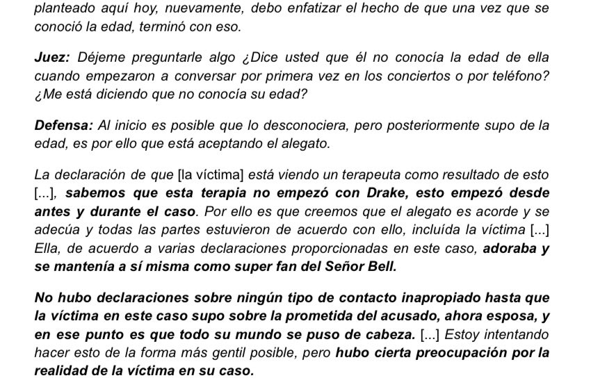 FFDBProject's tweet photo. FALSO. Aquí la declaración traducida al español ante el juez durante el juicio de Drake Bell, ya que les da flojera informarse y prefieren tuitear mentiras.

Pueden consultar el documento completo redactado por nuestro equipo y fuentes VERÍDICAS en el link de nuestro perfil. https://t.co/AKxuiwjkLw