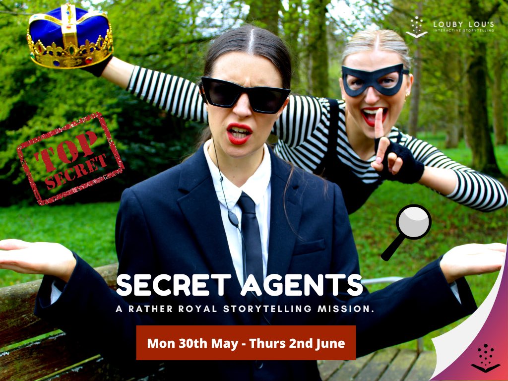 Come and join our Secret Agents this half term  for a storytelling adventure, as they track down the Queen’s stolen Jubilee crown! 👑🍃🔍

Find out more and grab the last remaining tickets, by heading to the link below. 👇🏼 

ticketsource.co.uk/loubyloustories 🌟
