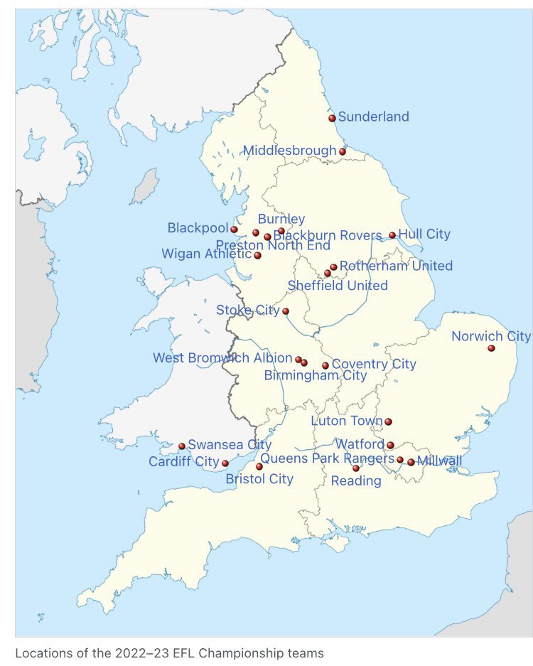 Efl Map The #EFL Zone on Twitter: