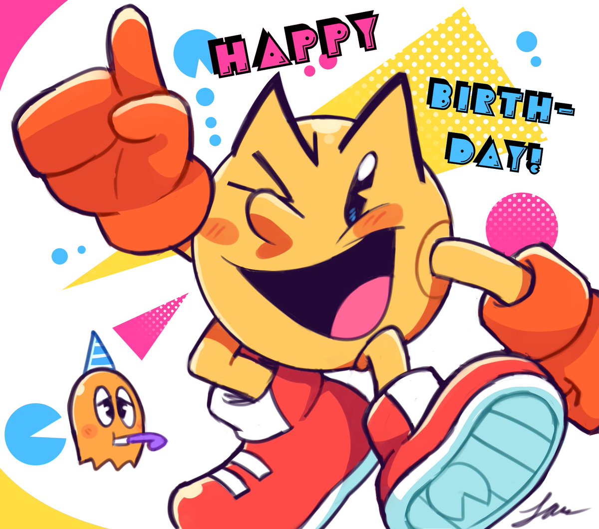 Happy 42nd @officialpacman ! Here's to more adventures and chomping! #PACMANBirthday #PacMan