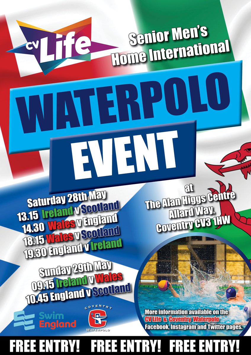 Looking forward to next weekend’s home nations’ men’s international polo event in Coventry, hope to see you there! <a href="/cvlifenews/">CV Life</a> <a href="/Swim_England/">Swim England</a>
