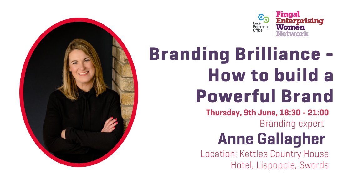 Join us for our annual #FEWN summer networking event “Branding Brilliance - How to Build a Powerful Brand”, featuring branding expert and founder of <a href="/TheBeautyKitcom/">The Beauty Kit</a> Anne Gallagher!
On June 9th at <a href="/kettleshotel/">Kettles Hotel</a> !
Info ow.ly/lhFu50JbBJK
<a href="/Fingalcoco/">Fingal County Council</a>  <a href="/sharonrosscoach/">Sharon Rossignuolo</a>