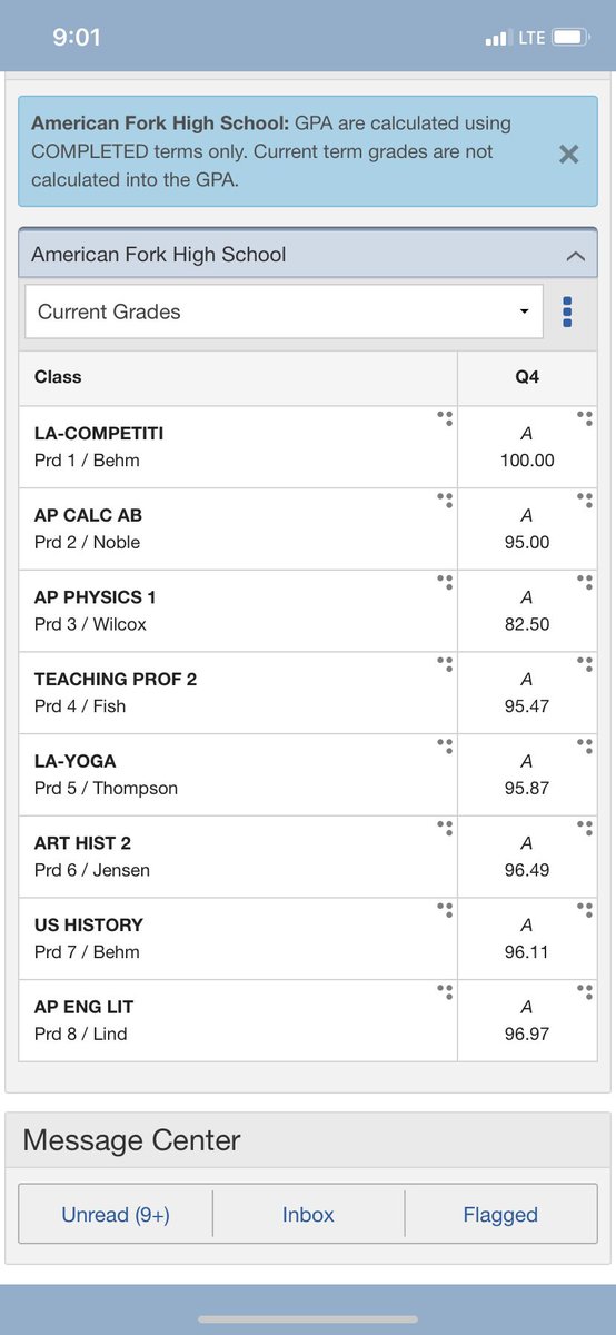 Ending the year with a 4.0! #studentathlete @Trevor_Richins