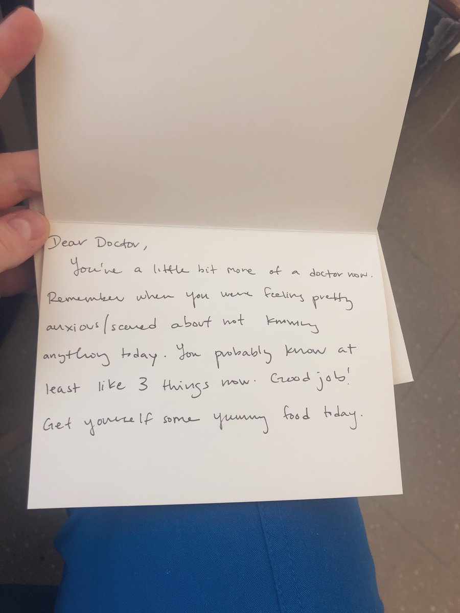 Last day of internal medicine today and I was given this sassy lil card I wrote to myself on day 1 of intern year 🥹