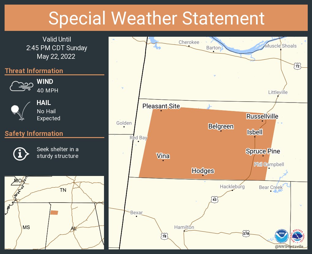 Skywarn Huntsville on Twitter "NWSHuntsville A special weather
