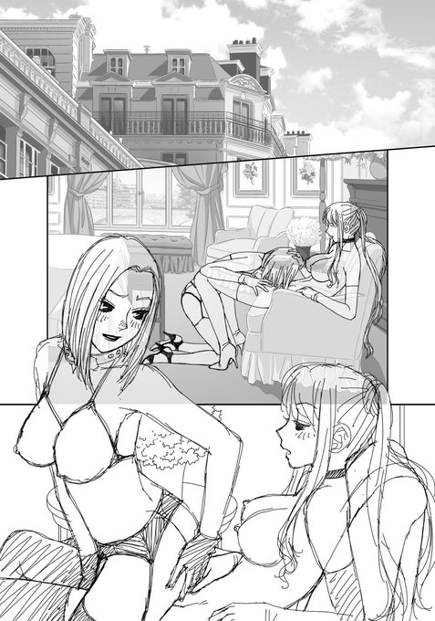 「My doll house」の下描き
台詞フキダシ無し絵その、191

この二人の場合
やっぱりホテルでする事と言えば……🥹 