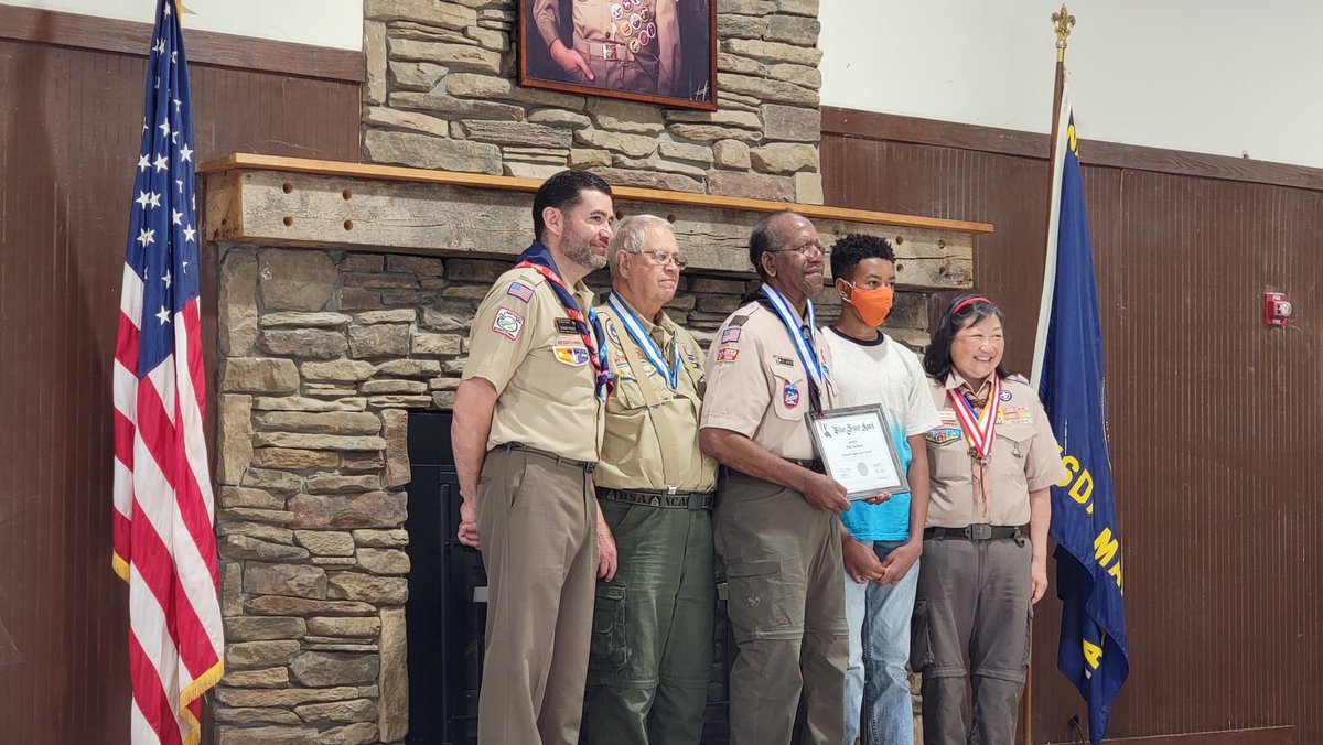 ScoutingInDC's tweet photo. Congratulations to the Washington, DC District's and Troop 1869's own Mr. Phil Jackson on being recognized with the @NCACBSA #SilverBeaver award for his commitment and service to #Scouting! Congratulations Phil from all of us who are part of #ScoutingInDC! https://t.co/hj9Hfu9Uul