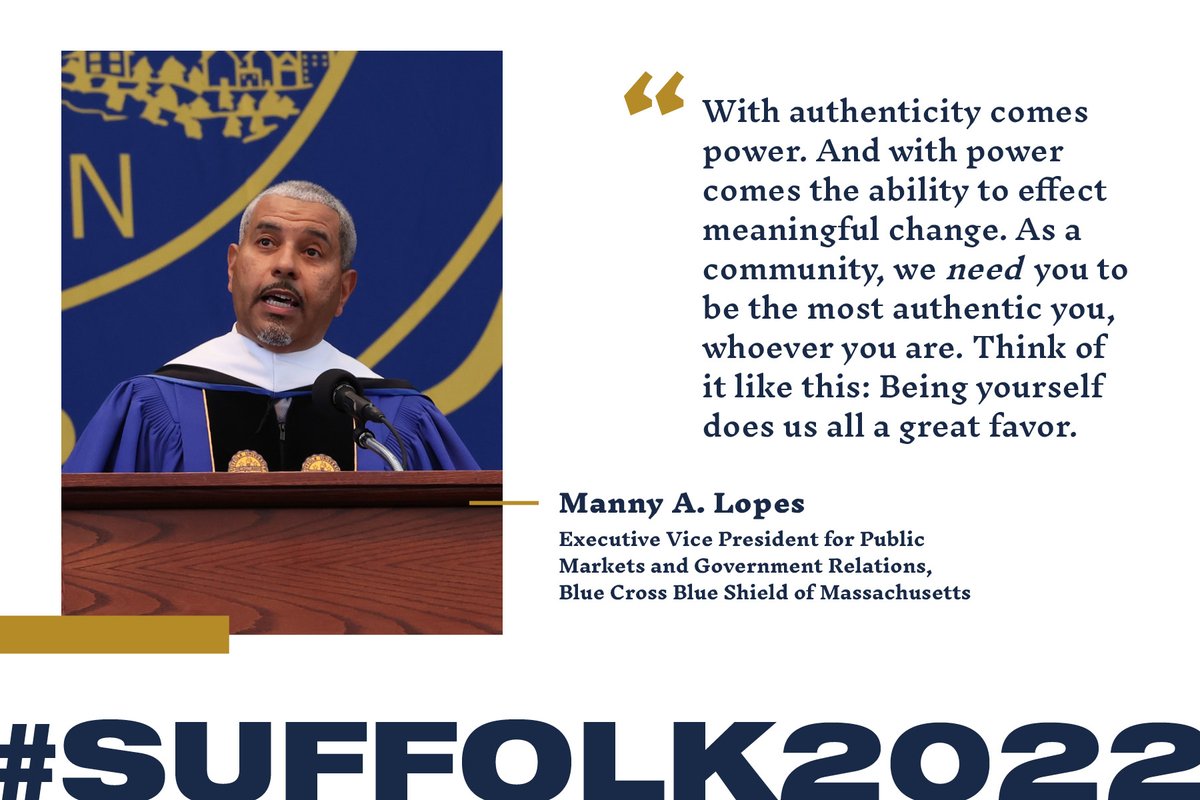 Manny A. Lopes, executive vice president of Blue Cross Blue Shield of Massachusetts (<a href="/BCBSMA/">Blue Cross MA</a>) with a powerful message for #Suffolk2022.