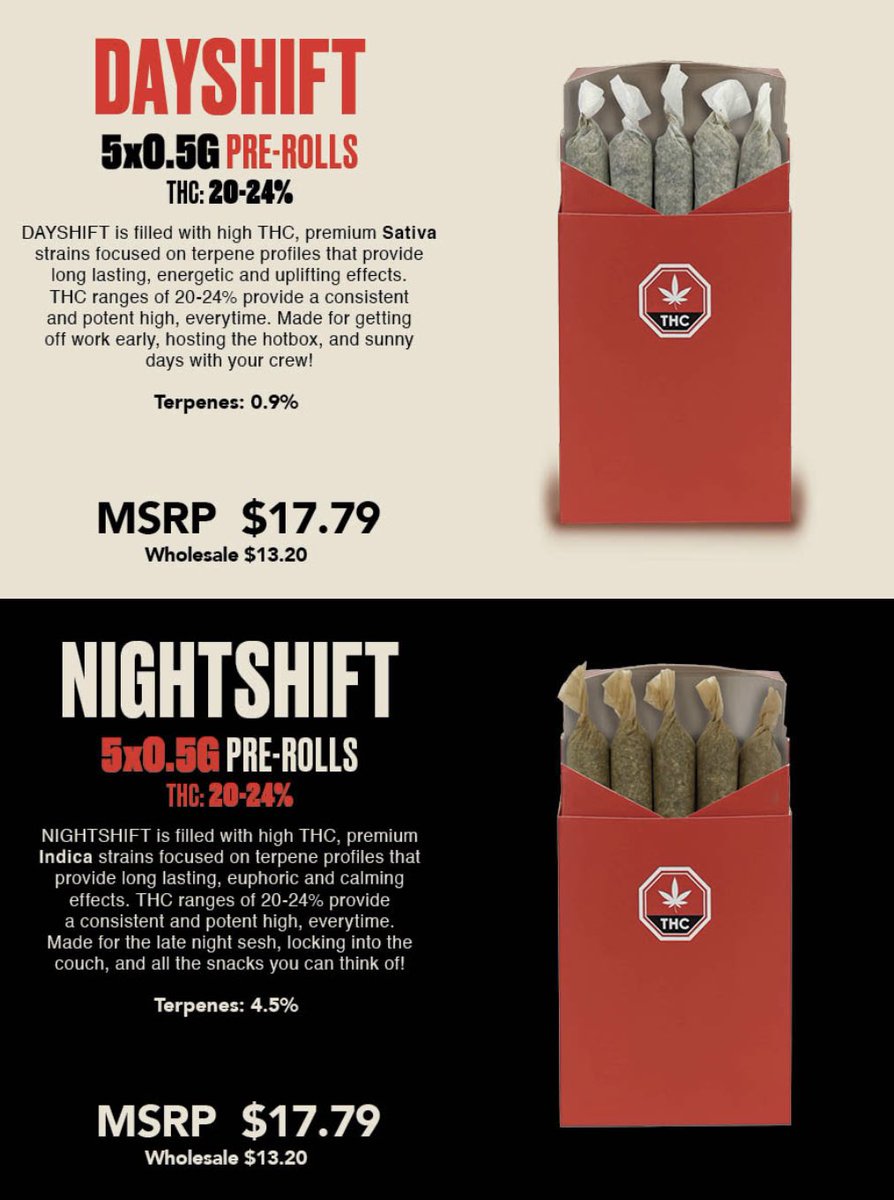 <a href="/KingswayWeed/">Kingsway Weed</a> got great pre rolls now in cool new packs with dayshift Sativa’s &amp; nightshift indica’s.  Ask your local dispensary about #kingsway