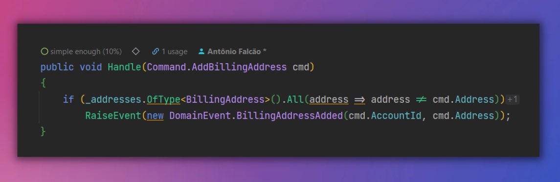 AntonioFalcaoJr's tweet image. #CSharp operators can help each other to be simpler to implement;
In comparison operators case, from the complex to the simpler type looks the right way for me.
#ValueObjects can help in taking decisions in the aggregate.
#EventSourcing #CQRS #Dotnet