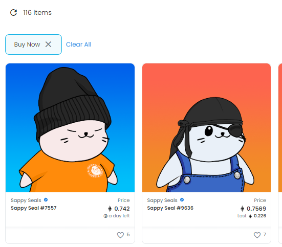 Holy Moly. @SappySealsNFT down to 116 listed on opensea. SEALPLY SHOCK INBOUND.