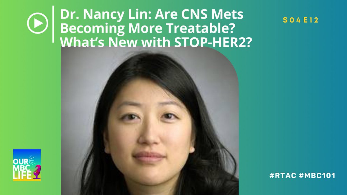 Have you had a chance to listen to our newest episode?  How much do you know about treatments tailored to MBC patients with active CNS mets? <a href="/nlinmd/">Nancy Lin, MD</a> <a href="/DanaFarber/">Dana-Farber</a> explains.
ourmbclife.org/episodes/dr-na…
