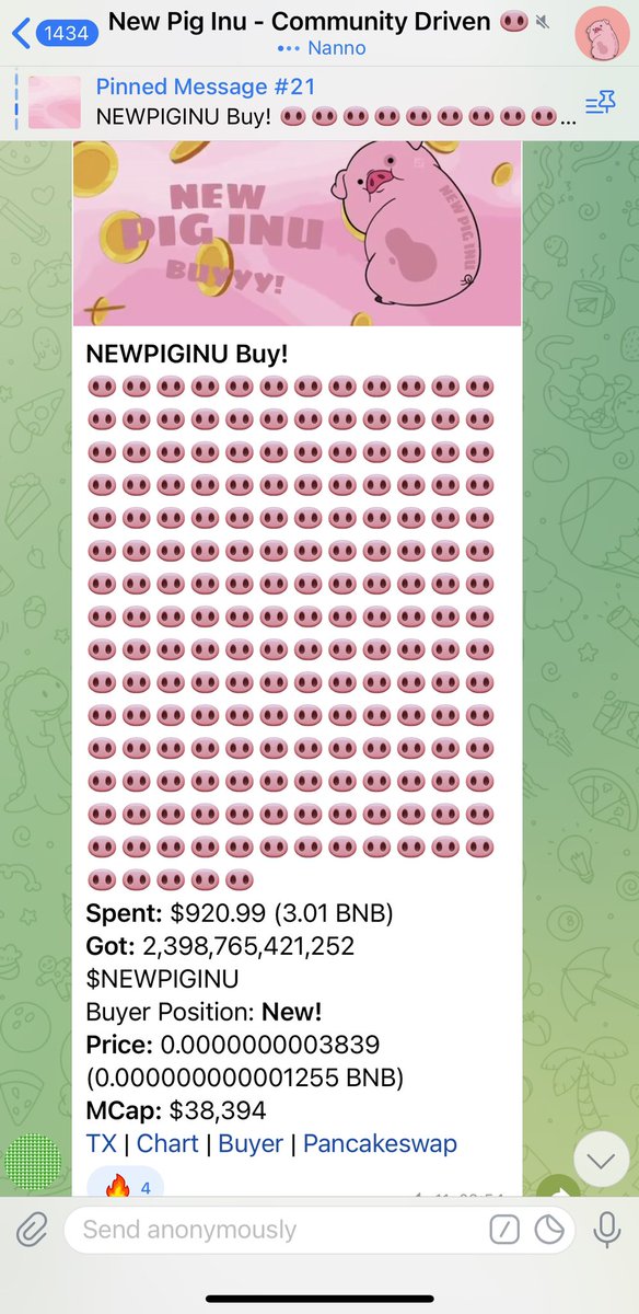 newpiginu's tweet photo. @AltCryptoGems Are u watching mate ? 👀 https://t.co/1R0yEMLGvk