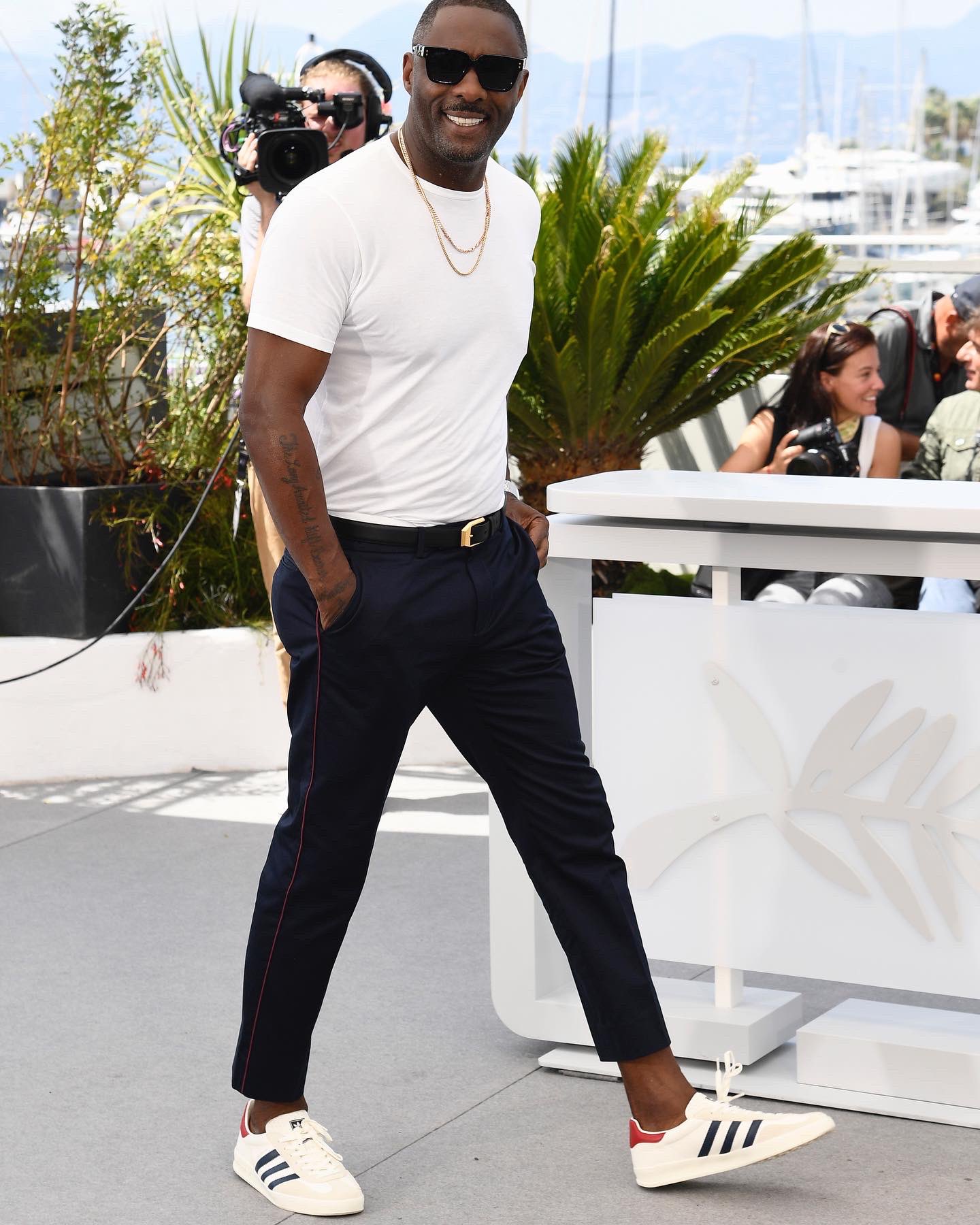 Complex Sneakers on X: at Cannes in Gucci x Adidas Gazelles. / X