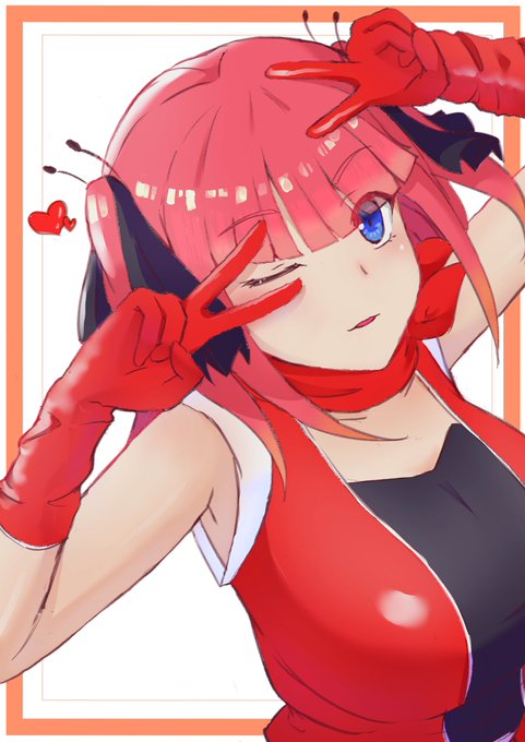 めろんぱん💌🐸 🐑🪄 🐣📣 🐩🗝️さんがTwitterに投稿した中野二乃(五等分の花嫁)のイラスト。