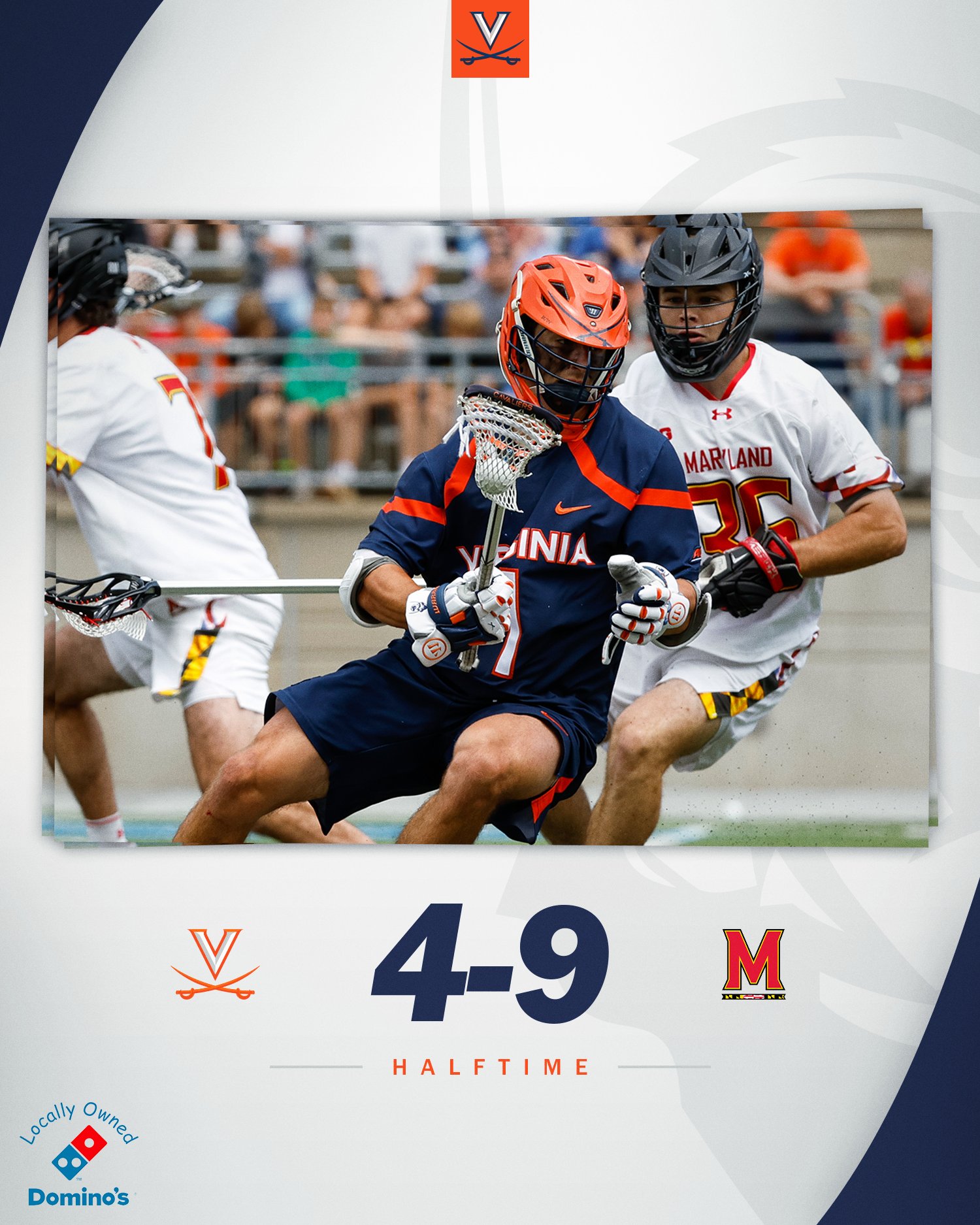 Virginia Men's Lacrosse on Twitter "Halftime presented by dominos