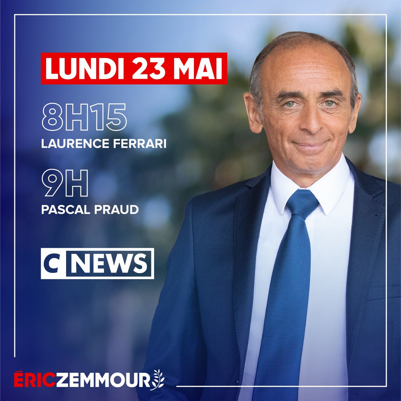 Eric Zemmour on Twitter "À demain, dès 8h15 sur Cnews ! https//t.co