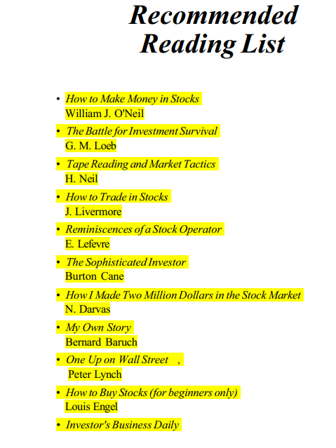 TmarketL's tweet photo. BILL O'NEIL BOOK RECOMENDATIONS https://t.co/cCtTPxhNVa