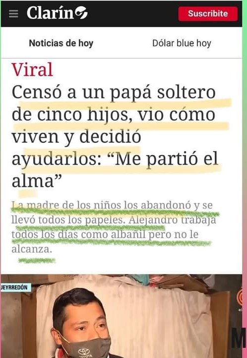 Si ser madre sola fuera noticia, el gran diario argentino vendría más gordito