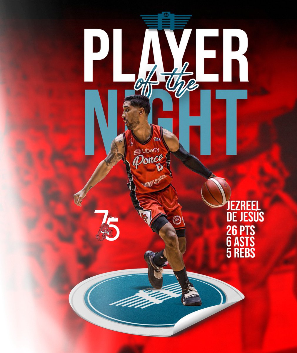 LeonesPonceBSN's tweet photo. It’s Macho Time ⏰🗣

Jezreel De Jesús es el Player pf the Night presentado por Cooperativa de Seguros Múltiples. 🦁 https://t.co/G8LlWamV9b