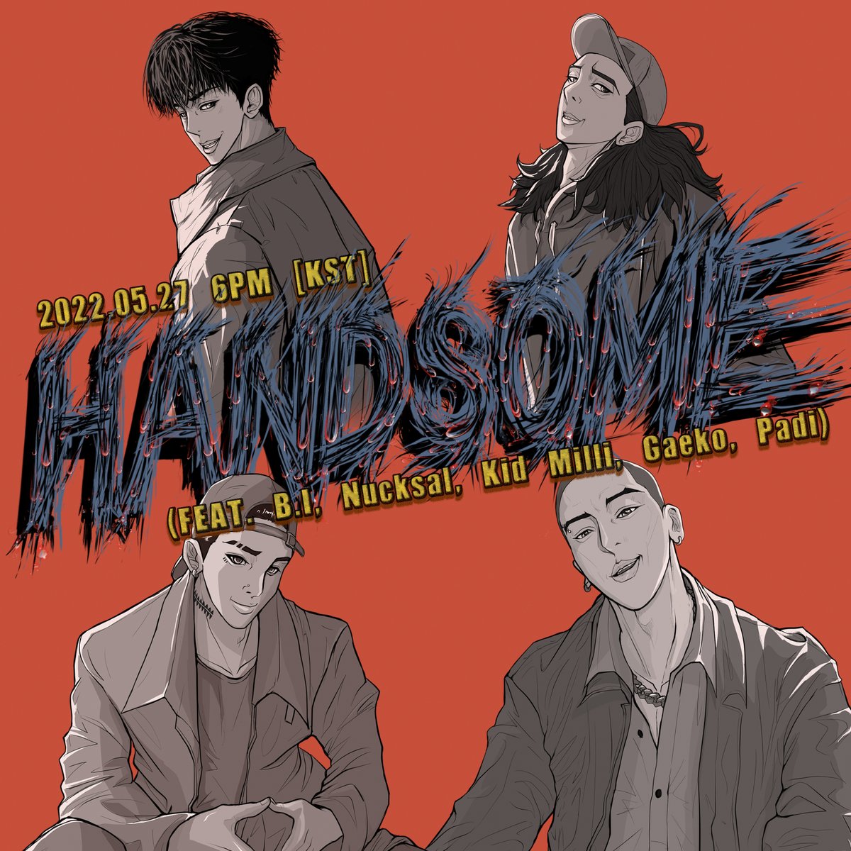 amoebakorea's tweet photo. [𝗣𝗮𝗱𝗶]
'ᴛʜᴇ ꜱᴇᴇᴅ' Project
𝗣𝗮𝗱𝗶 'HANDSOME (Feat. B.I, 넉살, 키드밀리, 개코, Padi)'
2022.05.27 6pm (KST)
_
#페디 #Padi #HANDSOME #비아이 #BI #넉살 #Nucksal #키드밀리 #KidMilli #개코 #Gaeko #220527_6pm
#아메바컬쳐 #AmoebaCulture #TheSeedProject https://t.co/VkWgYjgSQH