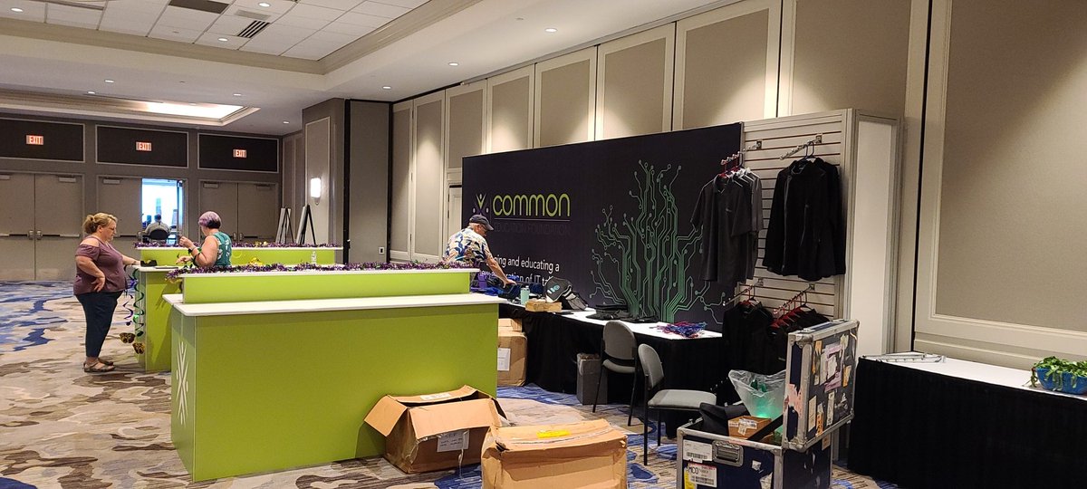 CEF booth getting ready for #commonug POWERUp 2022 conference. Can't wait! #pu22nola #IBMi