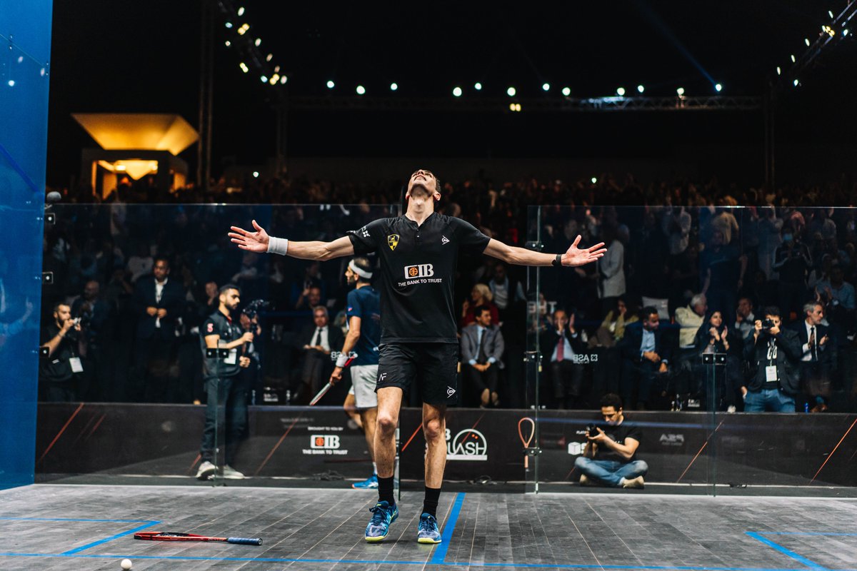 Result: Men's Final 🇪🇬 [2] @AliFarag bt [3] @MoElshorbagy 🇪🇬 3-2: 9-11, 11-8, 7-11, 11-9, 11-2 (74m) #PSAWorldChamps