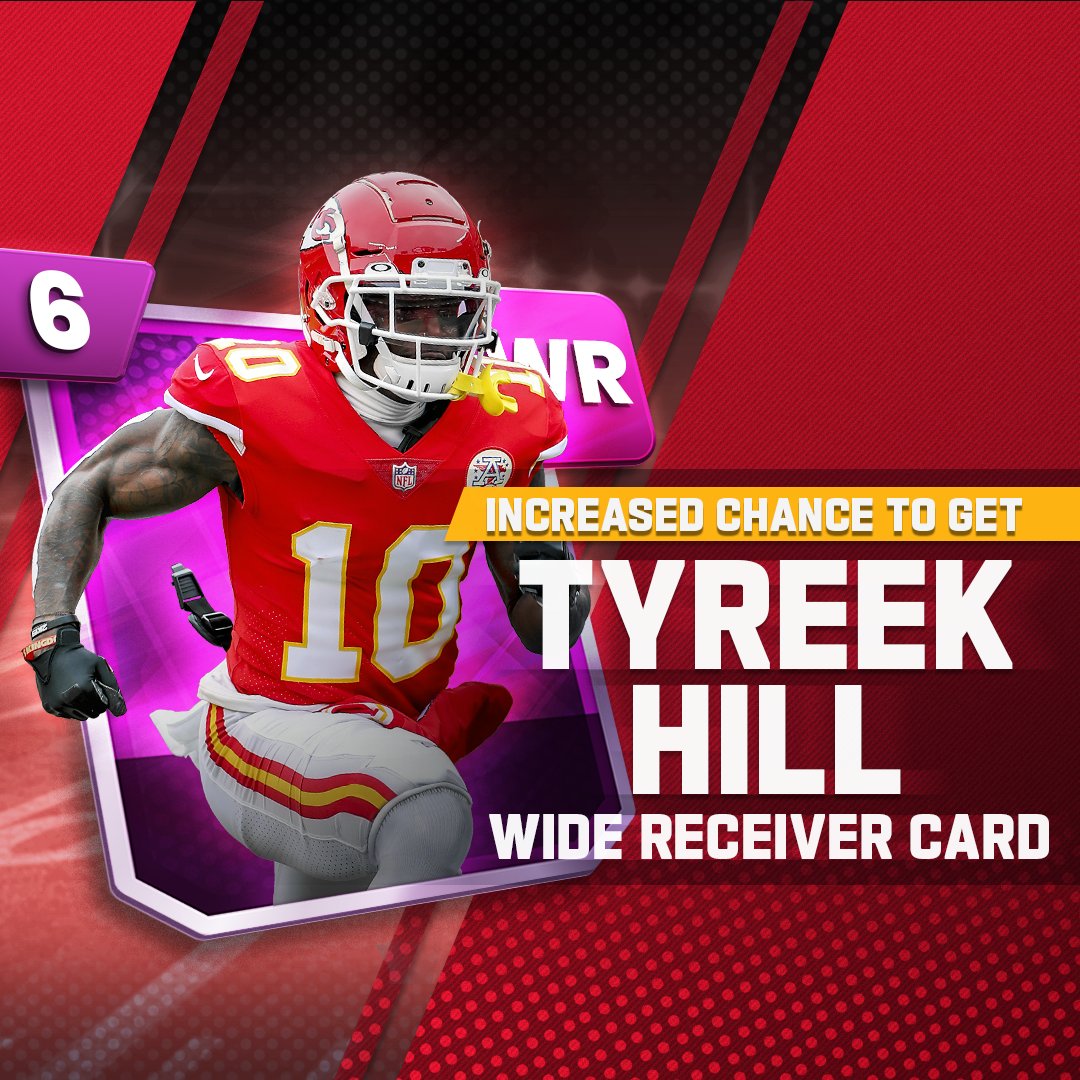 Tre'Davious White and Tyreek Hill are facing off in the current Showdown event. Beat the event to get an increased shot at getting a Tyreek Hill Card!