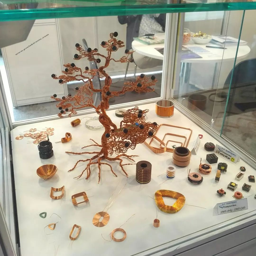 tamhanna's tweet photo. Really impressed by the #electronicarts shown at the booth of @pvelektronic at #amper2022. This company, which is an #inductor manufacturer, had these #coppertrees containing #transformerwire, #ferritebead and #bobbincoil parts all over their…
📸 https://t.co/alLm08cLB9 https://t.co/ckzNutc2XJ