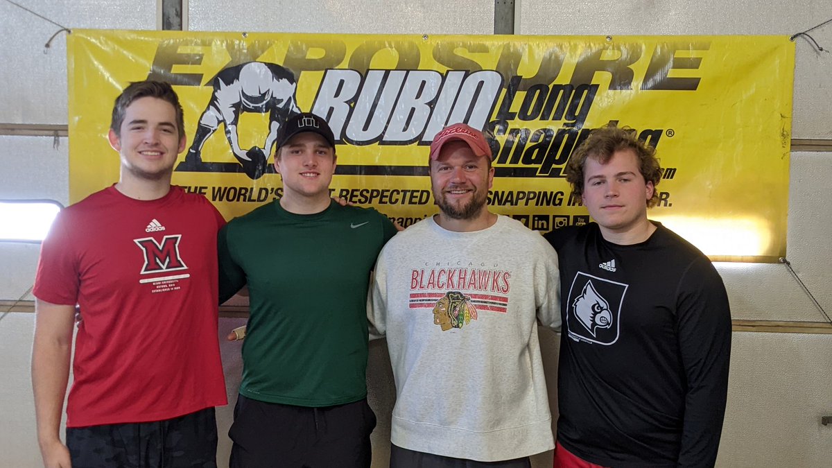 I love when the boys are back in town. 3 @TheChrisRubio Long Snapping studs preparing for their summer workouts with their D1 programs. I'm proud of you all! #RubioFamily #TheFactory