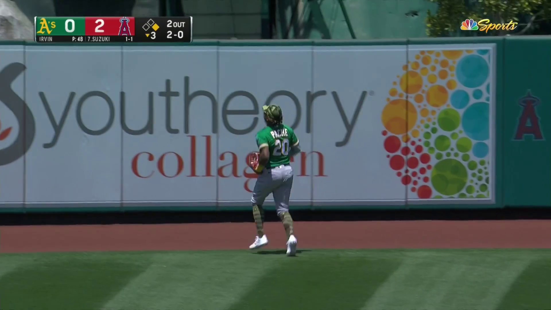 A's on NBCS on X: Cristian Pache what a catch 👏