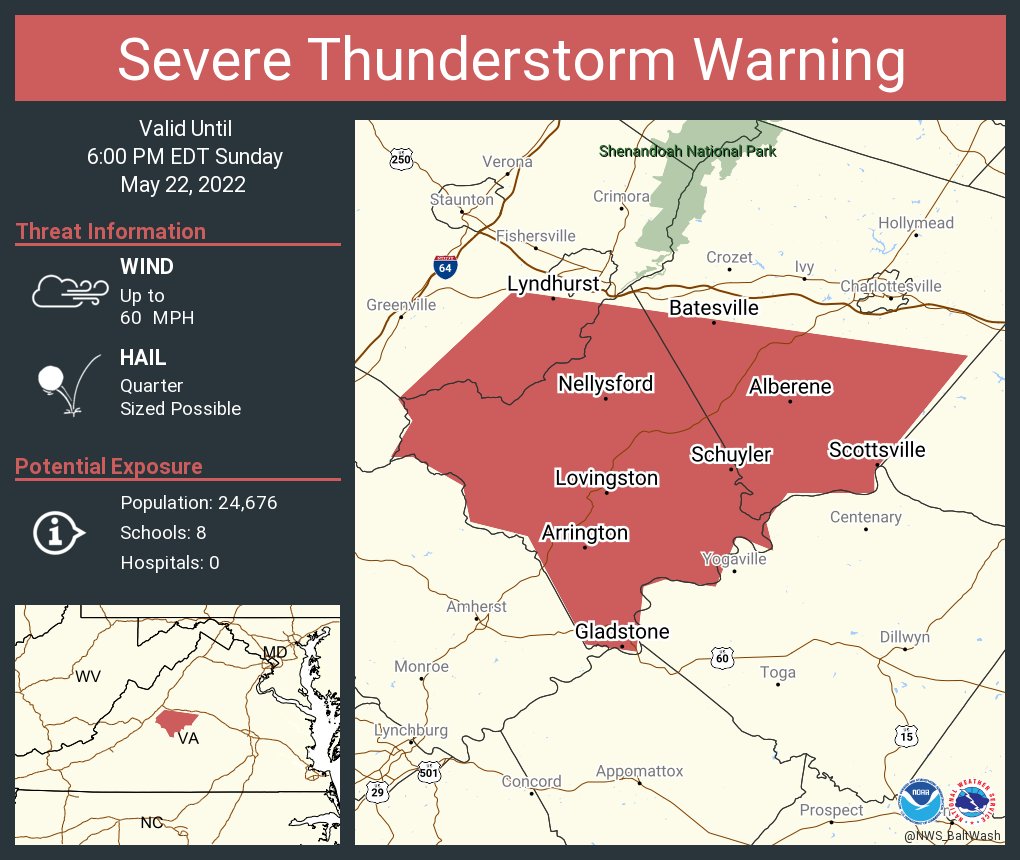 NWS Severe Tstorm on Twitter "Severe Thunderstorm Warning including