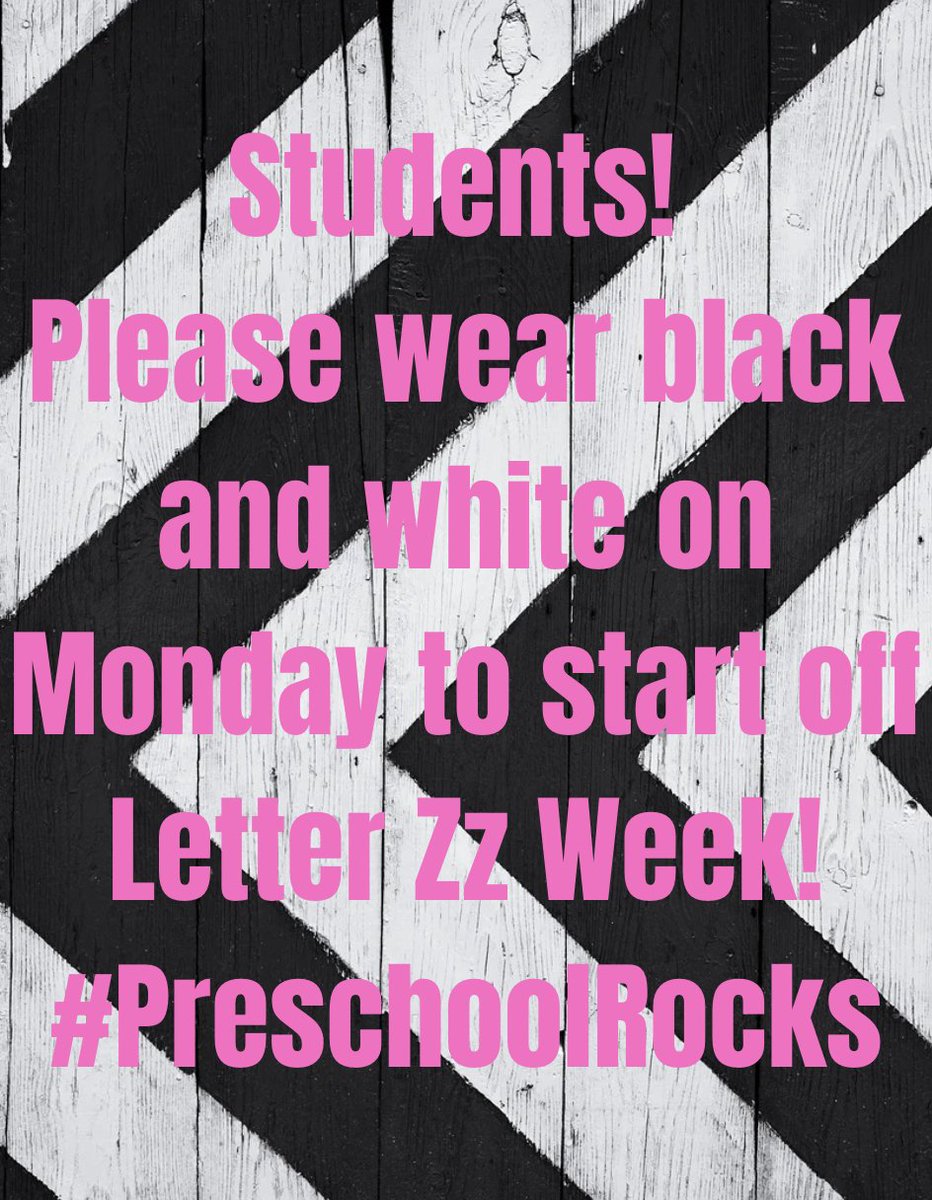 RobReiner_PESD's tweet image. Don&apos;t forget to wear black and white on Monday like a Zebra to kick off Letter Zz Week! #PreschoolRocks  #LittlesLearnLots #ReadyForKinder #ZIsForZebra #CannotBelieveWeFinishedTheWholeAlphabet #WeeklyLetterStudies @PerrisESD