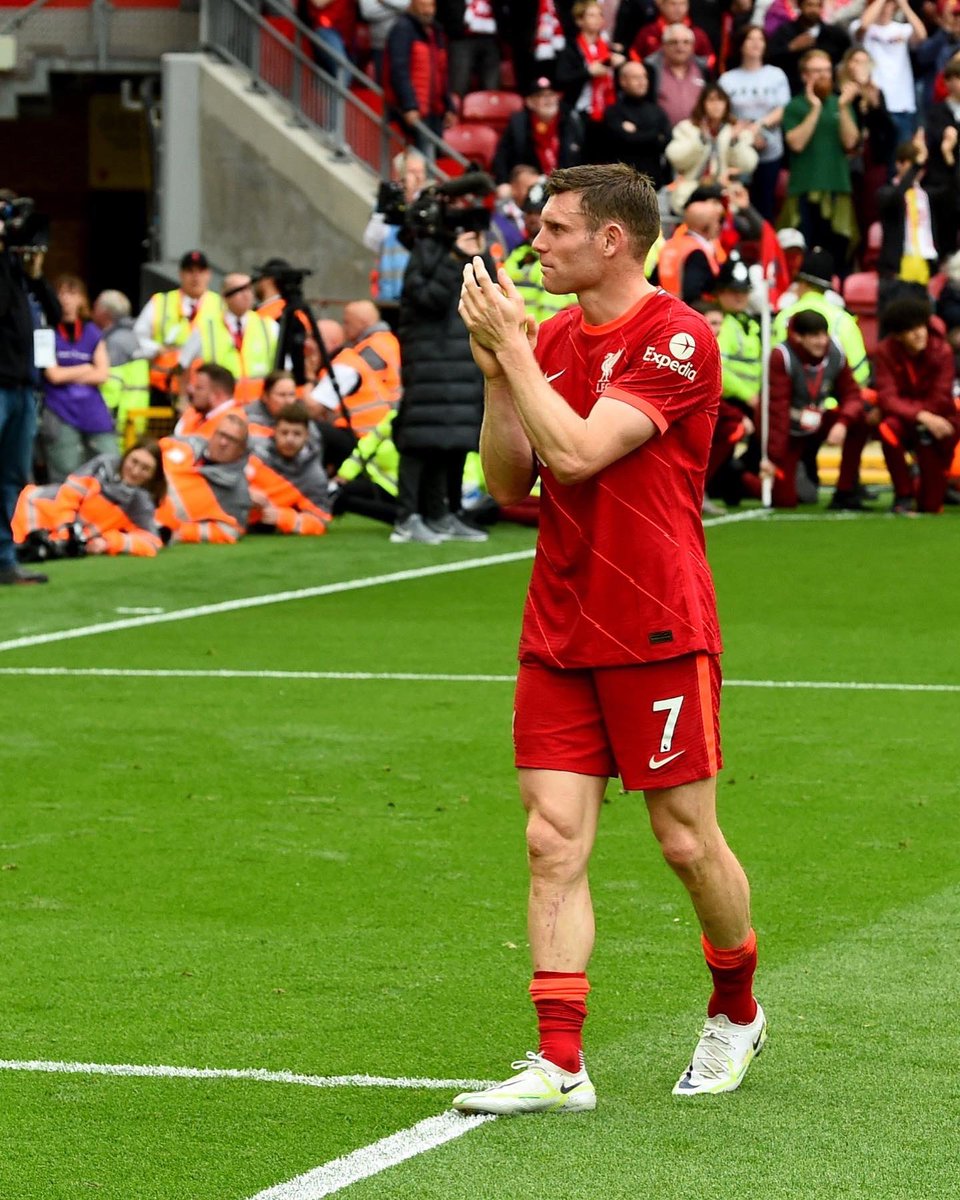 JamesMilner's tweet photo. Wasn’t to be today but we pick ourselves up and go for number 7 next week.Anfield was 🔥
#YNWA https://t.co/IgXvm6HA3x