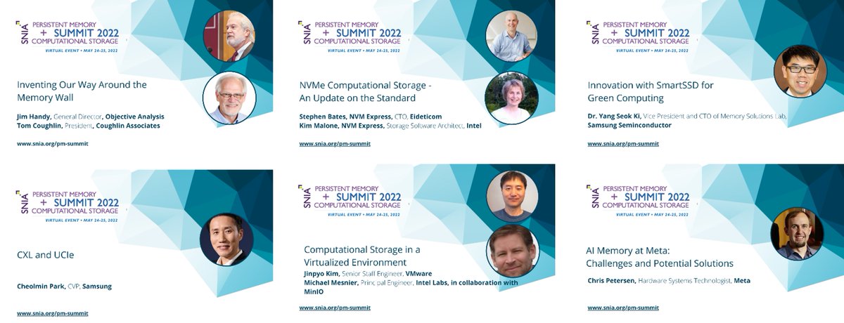 Two more days to the SNIA Persistent Memory+Computational Storage Summit-virtual on May 24 and 25!  Fantastic speaker lineup <a href="/SamsungSemiUS/">Samsung Semiconductor US</a>   <a href="/ComputeExLink/">Compute Express Link</a>  <a href="/NVMexpress/">NVM Express, Inc.</a>  <a href="/VMware/">VMware</a>      Register for FREE at snia.org/pm-summit