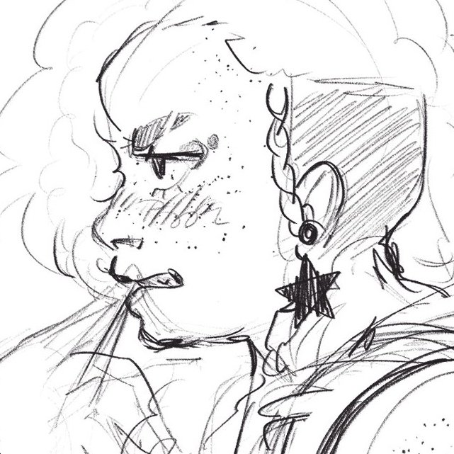 a cropped jasie sketch. i actually really like this side profile!! 