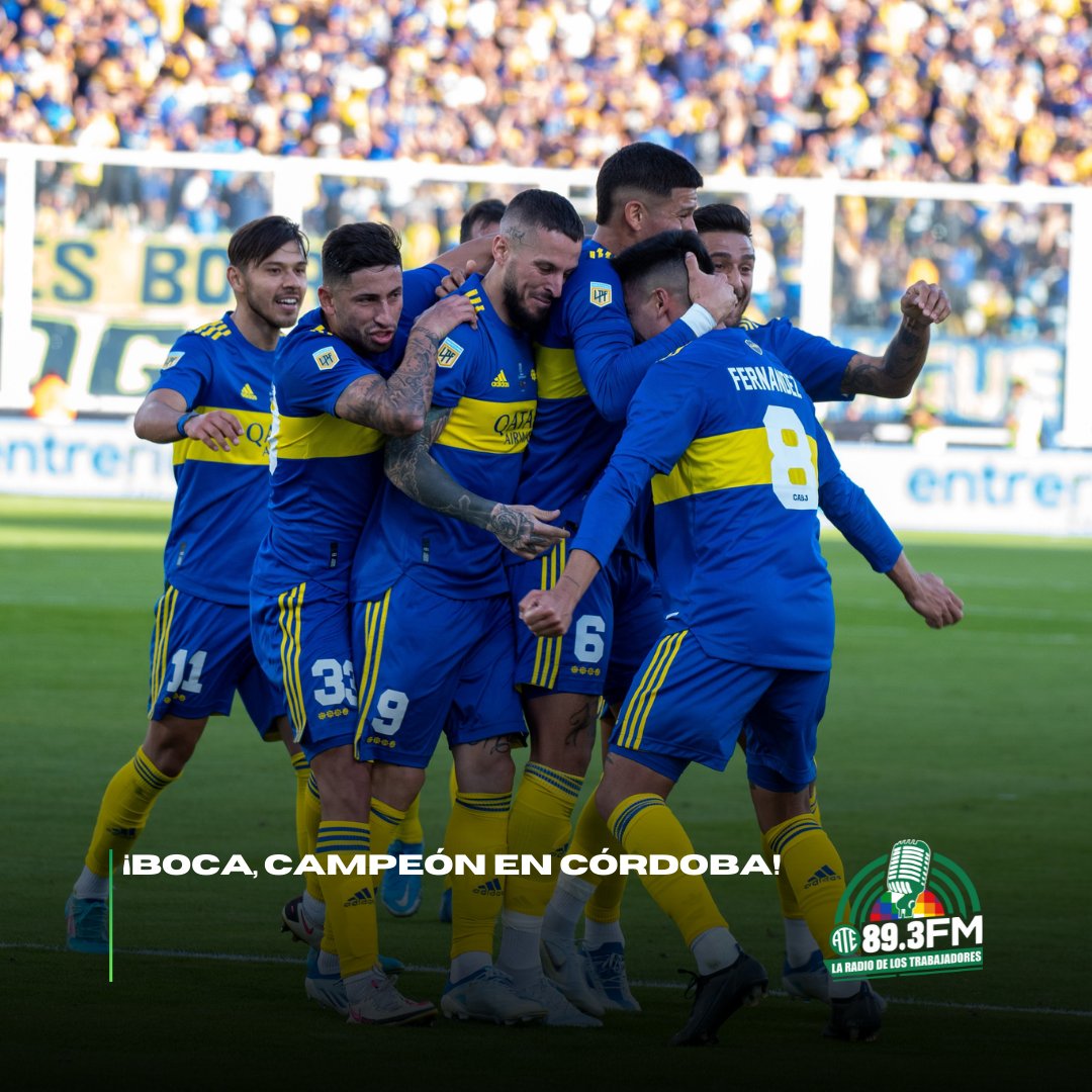 RadioProvTuc's tweet photo. 🔵🟡 ¡#BOCA, CAMPEÓN EN CÓRDOBA!
🏆 El Xeneize venció 3-0 a #Tigre y celebró la obtención de la #CopaDeLaLiga ante una multitud
⚽️ Marcos Rojo
⚽️ Frank Fabra
⚽️ Luis Vázquez
📌 https://t.co/vQfCilKvK5
📻 FM 89.3🎧 #RadioATE https://t.co/7Ipd7SdLH0