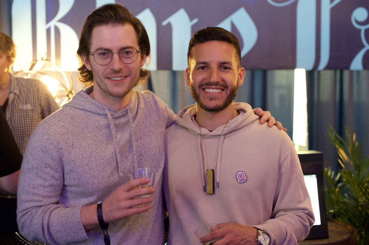 Luaggz's tweet photo. Our crew enjoyed a couple of ๐ฅ๐ต sips at the @JohnnieWalkerUS #BlueLabel cocktail lounge!! w/@dylan_hattem #ChrisL @vaynernft https://t.co/62ZClVYVUX