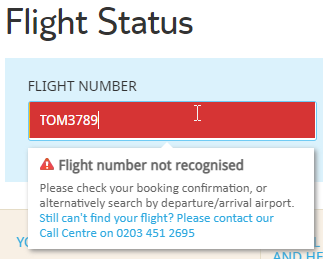 x3ja's tweet photo. And when I try to check @TUIUK  flight status, whatever I put in flight number says not recognised - here I used a flight that is currently in the air... what's going on? Do we need to worry about our holiday? https://t.co/E4FHhCAMkl