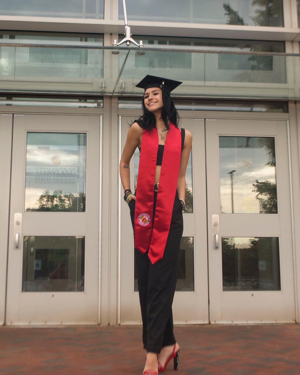 paulinavduque's tweet photo. after 3 years at Maryland, i cant believe I finally graduated with a degree in Journalism and a concentration in film!! thank you for all you've taught me, cant wait to see what's next. https://t.co/PAHRGAGkDR