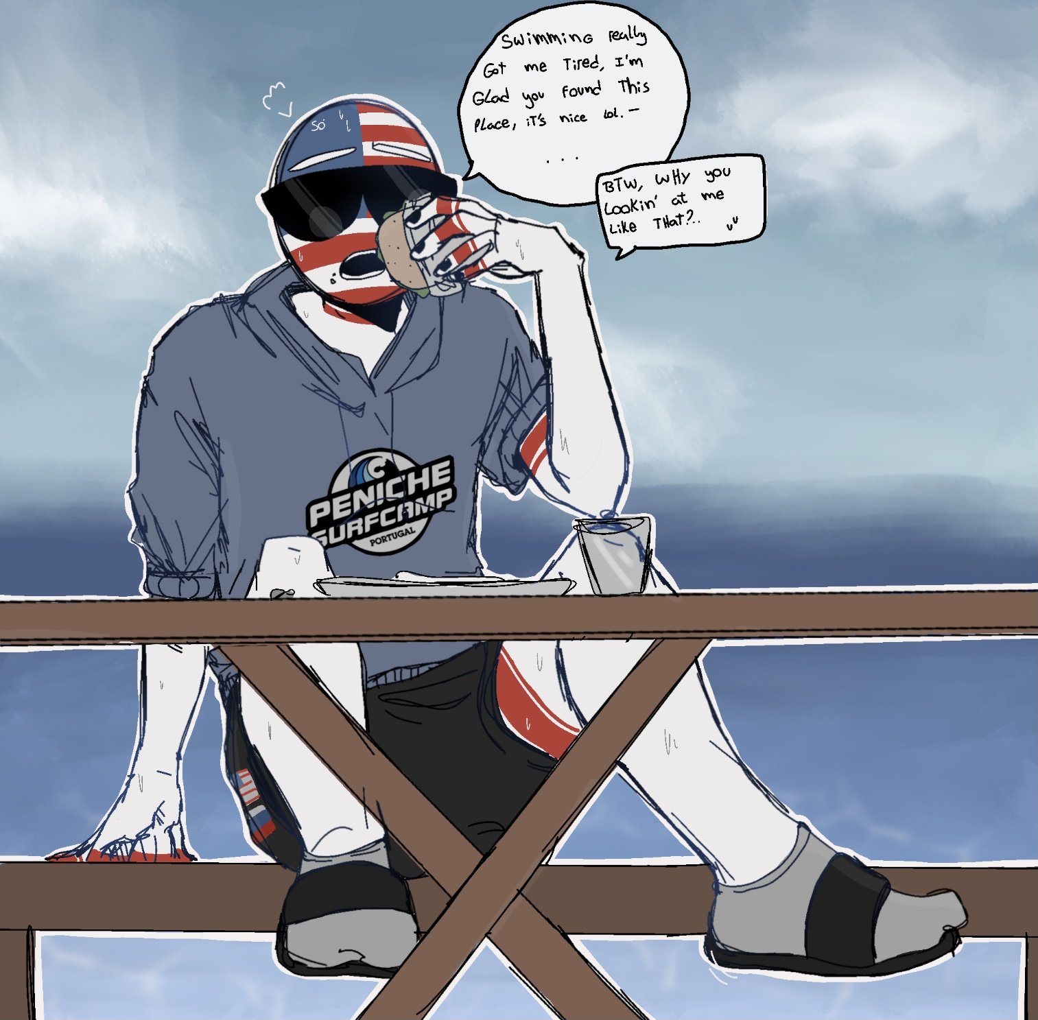 Lazy Russia doodle in the morning. It's a mood : r/CountryHumans