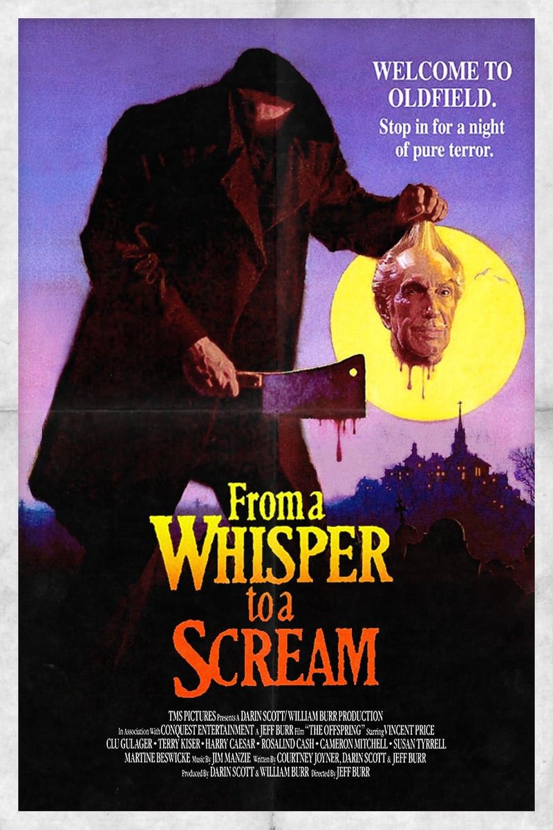 EugWSerra's tweet photo. On September 4, 1987, From a Whisper to a Scream - A.K.A. The Offspring - was released. #FromAWhisperToAScream #TheOffspring #VincentPrice #CluGulager
#TerryKiser #HarryCaesar
#RosalindCash #CameronMitchell
#SusanTyrrell #MartineBeswick #JeffBurr https://t.co/xTiAkOduHP