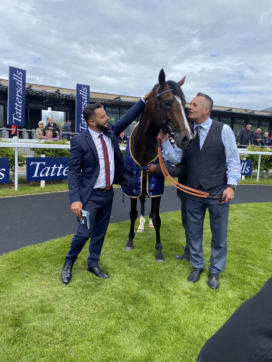 What a great day at @curraghrace for the @Tattersalls1766 Guineas Festival, capped by my good friend @Armandoduarte14 winning the Tatts Gold Cup with ALENQUER with a super ride from @TomMarquand. And a bargain #TattsOctober Book 1 but to boot. What a day!